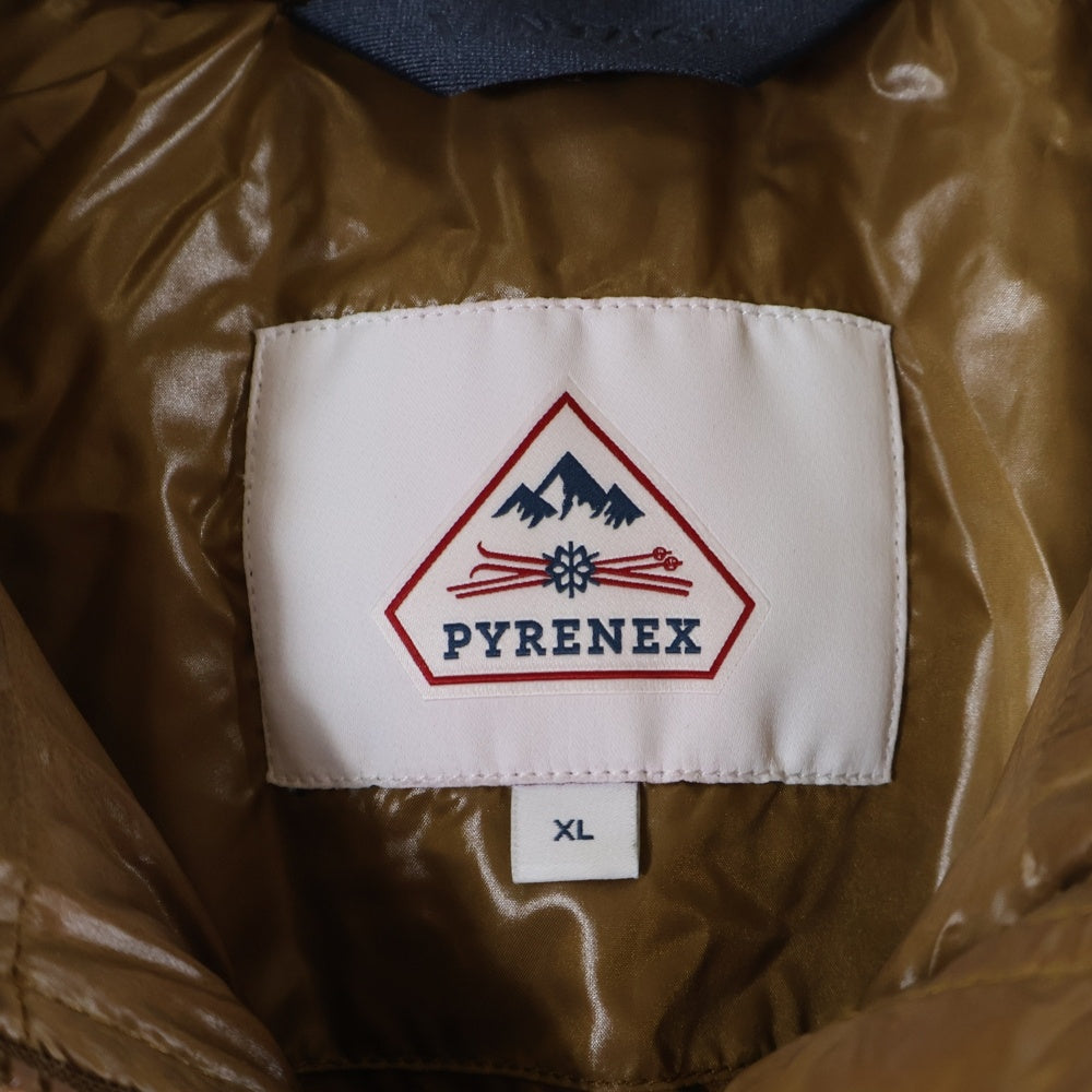 PYRENEX(ピレネックス) VINTAGE MYTHIC 2 ヴィンテージ シミック W23PJ2 フロントジップアップダウンジャケット ブラウン
