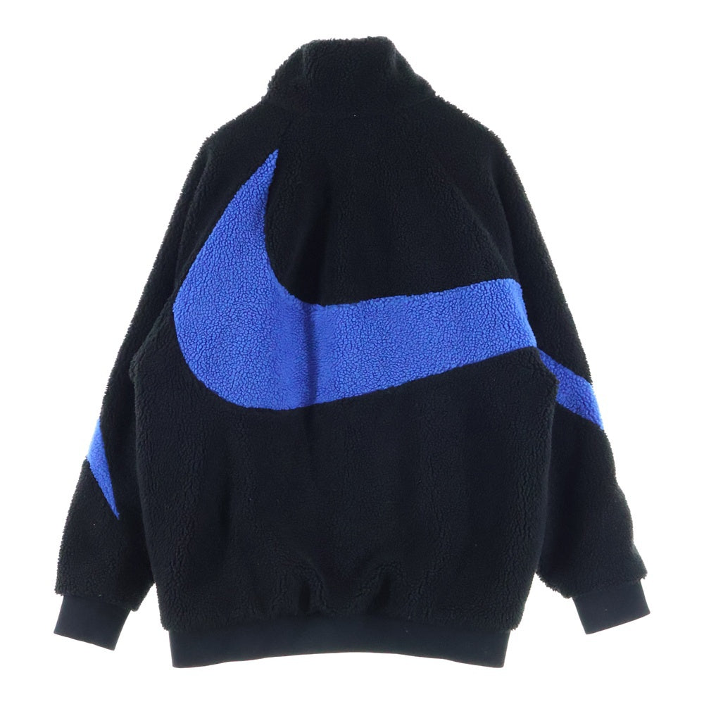 NIKE(ナイキ) AS M NSW VW SWSH FULL ZIP JKT リBQ6546-009 リバーシブル フロントジップ ボアジャケット ブラック/ブルー