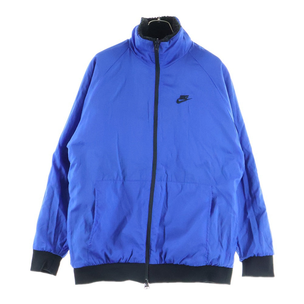 NIKE(ナイキ) AS M NSW VW SWSH FULL ZIP JKT リBQ6546-009 リバーシブル フロントジップ ボアジャケット ブラック/ブルー