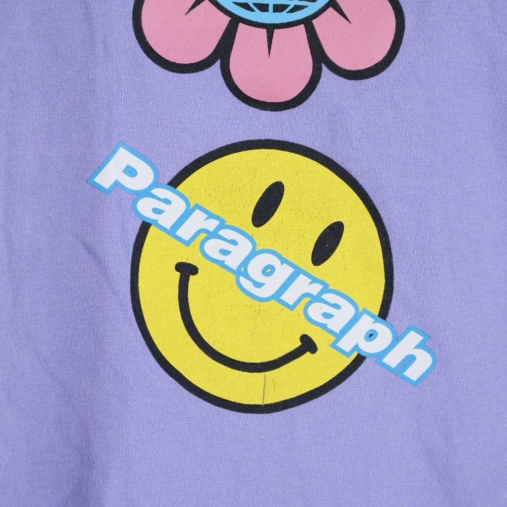 NO BRAND(ノーブランド) PALAGRAPH パラグラフ 22SS HAPPY FEELING LONG SLEEVE T-SHIRT ハッピー フィーリングロングスリーブTシャツ パープル