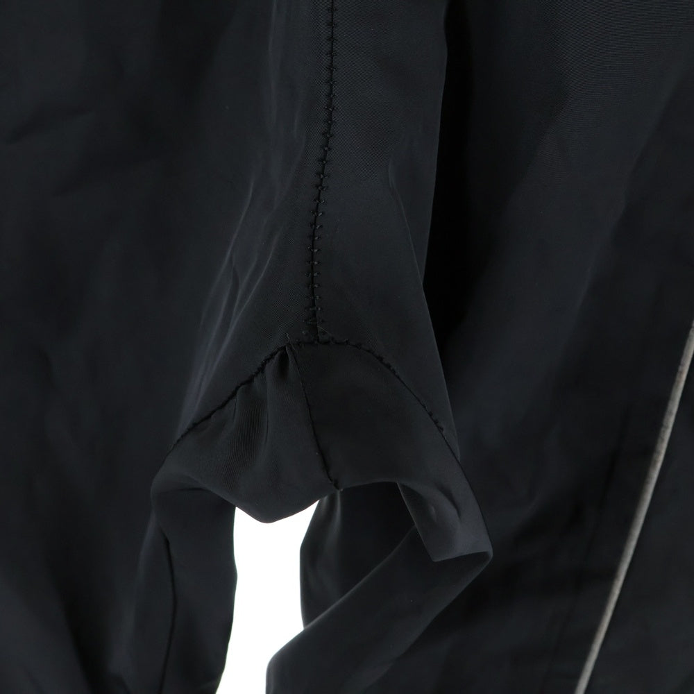 OY(オーワイ) リフレクターパイピングパンツ ロゴ刺繍入り ナイロンパンツ ブラック