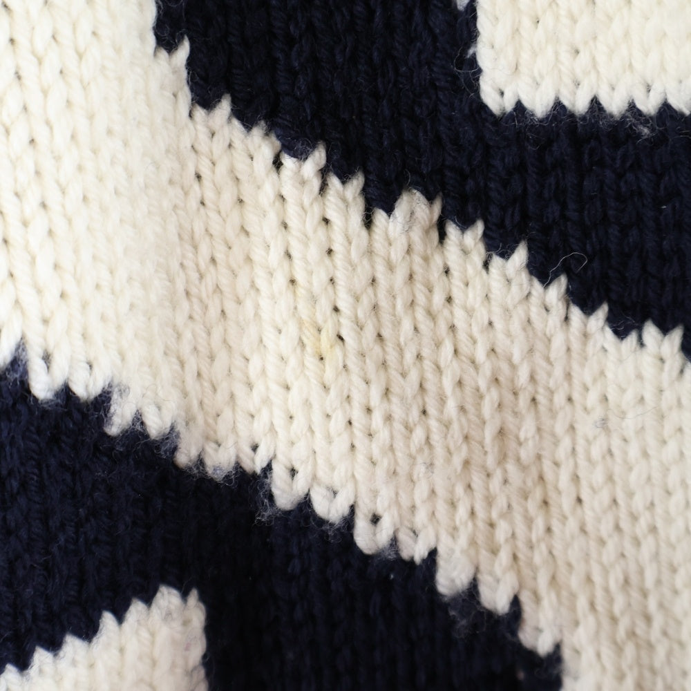 RAF SIMONS(ラフシモンズ) 19AW RSロゴ 915864 プルオーバーニット ネイビー/ホワイト