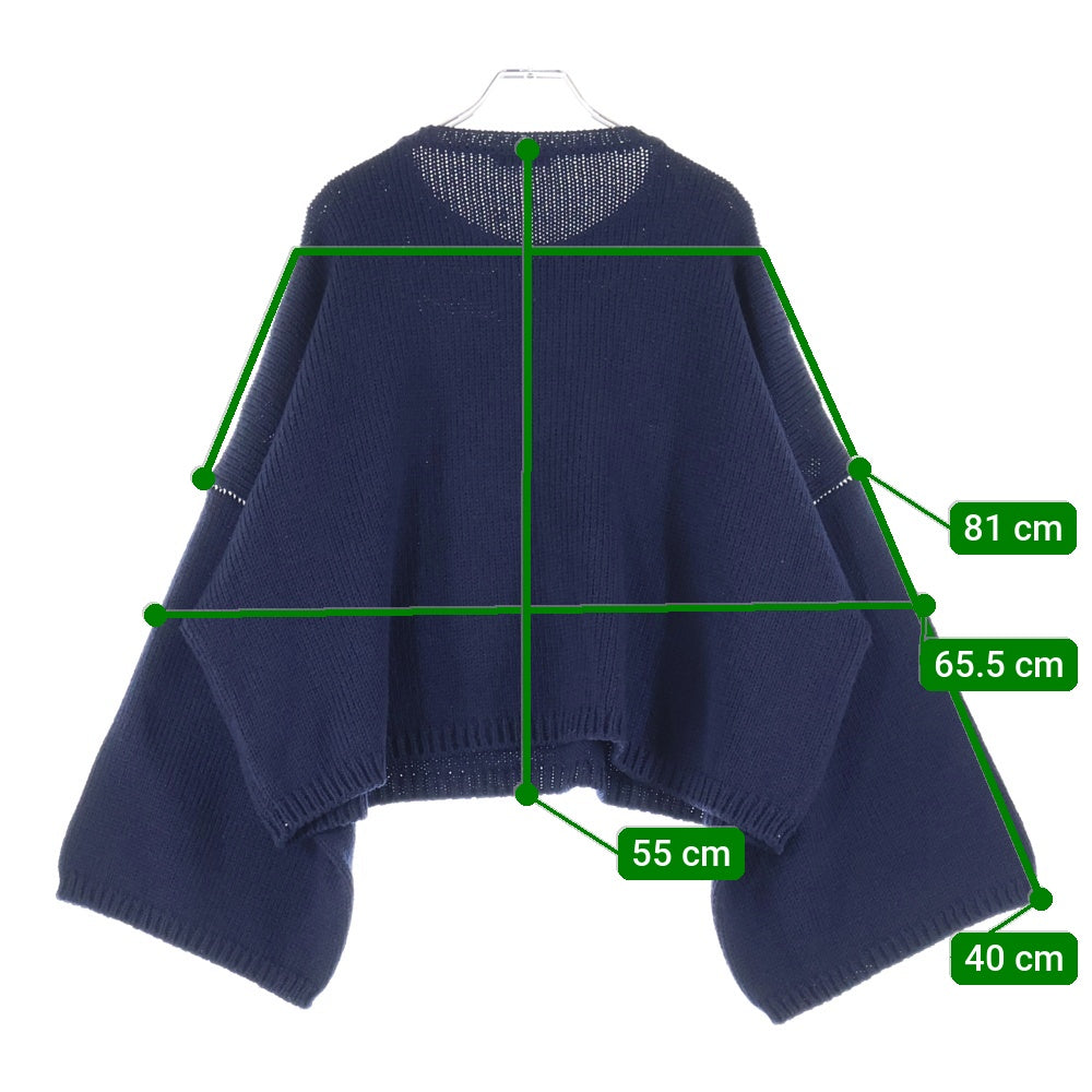 RAF SIMONS(ラフシモンズ) 19AW RSロゴ 915864 プルオーバーニット ネイビー/ホワイト