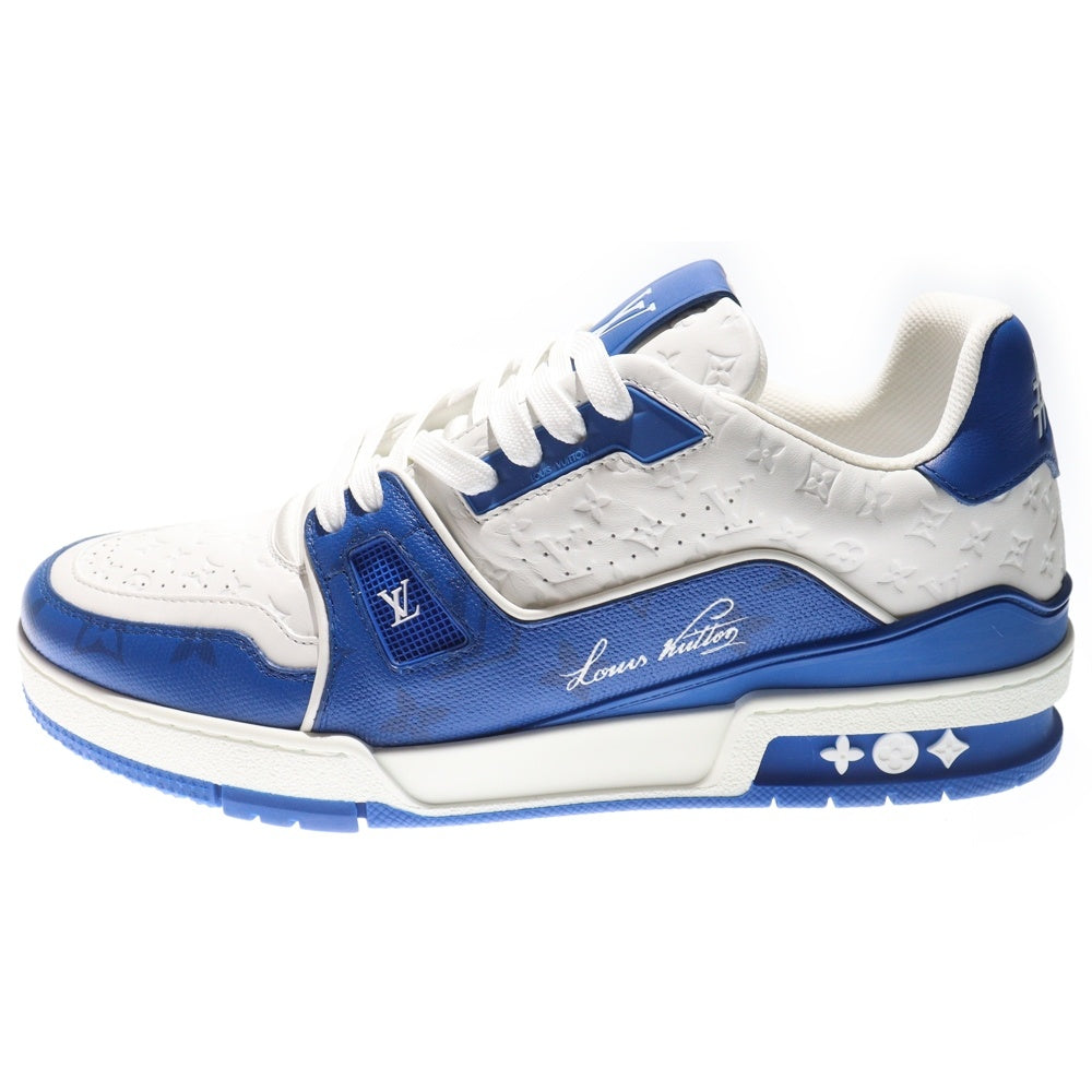 LOUIS VUITTON(ルイヴィトン) 22AW LV Trainer LVトレーナー モノグラム ローカットスニーカー ホワイト/ブルー VL0272