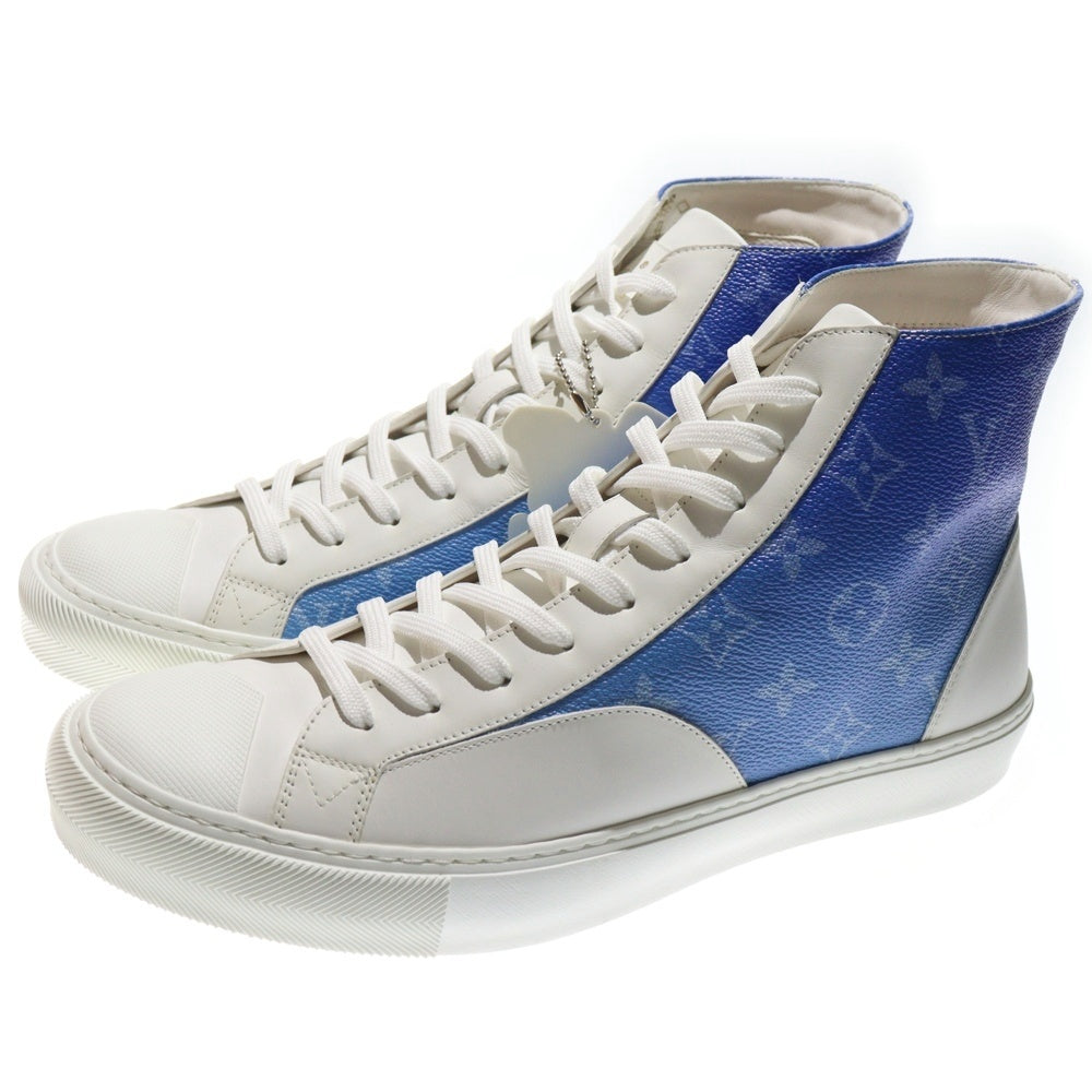 LOUIS VUITTON(ルイヴィトン) Tattoo Sneaker タトゥーライン モノグラム レザー ハイカットスニーカー ホワイト/ブルー FD0260