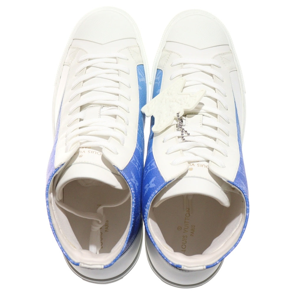 LOUIS VUITTON(ルイヴィトン) Tattoo Sneaker タトゥーライン モノグラム レザー ハイカットスニーカー ホワイト/ブルー FD0260