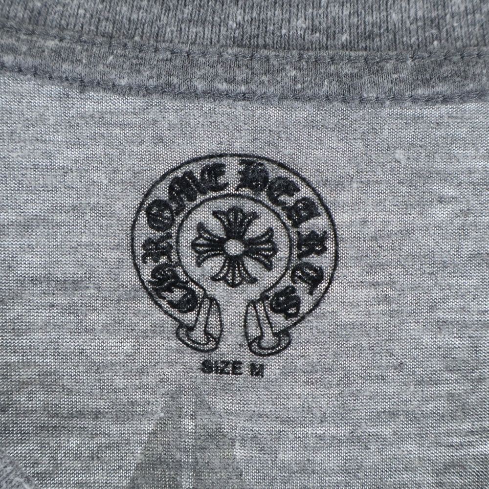 CHROME HEARTS(クロムハーツ) Horseshoe Back S/S TEE ホースシュー バック Vネック半袖Tシャツ カットソー グレー