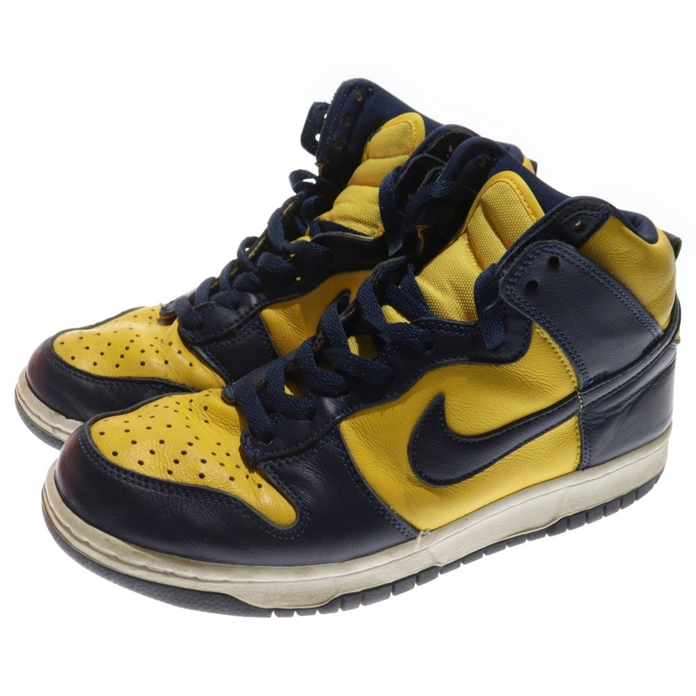 NIKE(ナイキ) DUNK HIGH SP MICHIGAN CZ8149-700 ダンク ミシガン ハイカットスニーカー シューズ ネイビー/イエロー US8.5/26.5cm