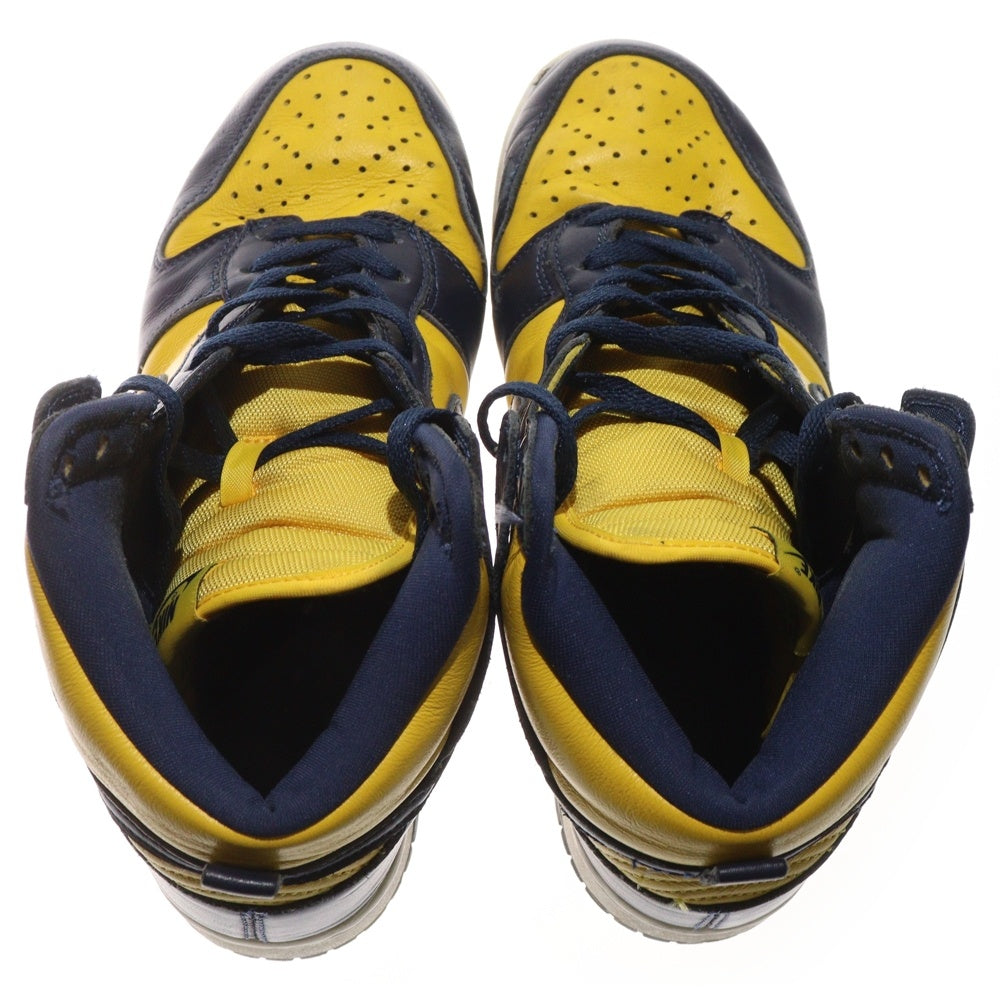 NIKE(ナイキ) DUNK HIGH SP MICHIGAN CZ8149-700 ダンク ミシガン ハイカットスニーカー シューズ ネイビー/イエロー US8.5/26.5cm