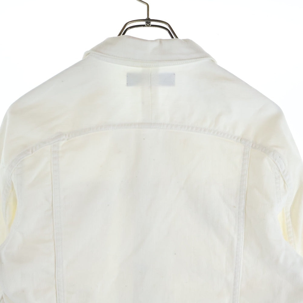 1 PIU 1 UGUALE 3 RELAX(ウノピゥウノウグァーレトレ) フロントボタン デニムジャケット ホワイト