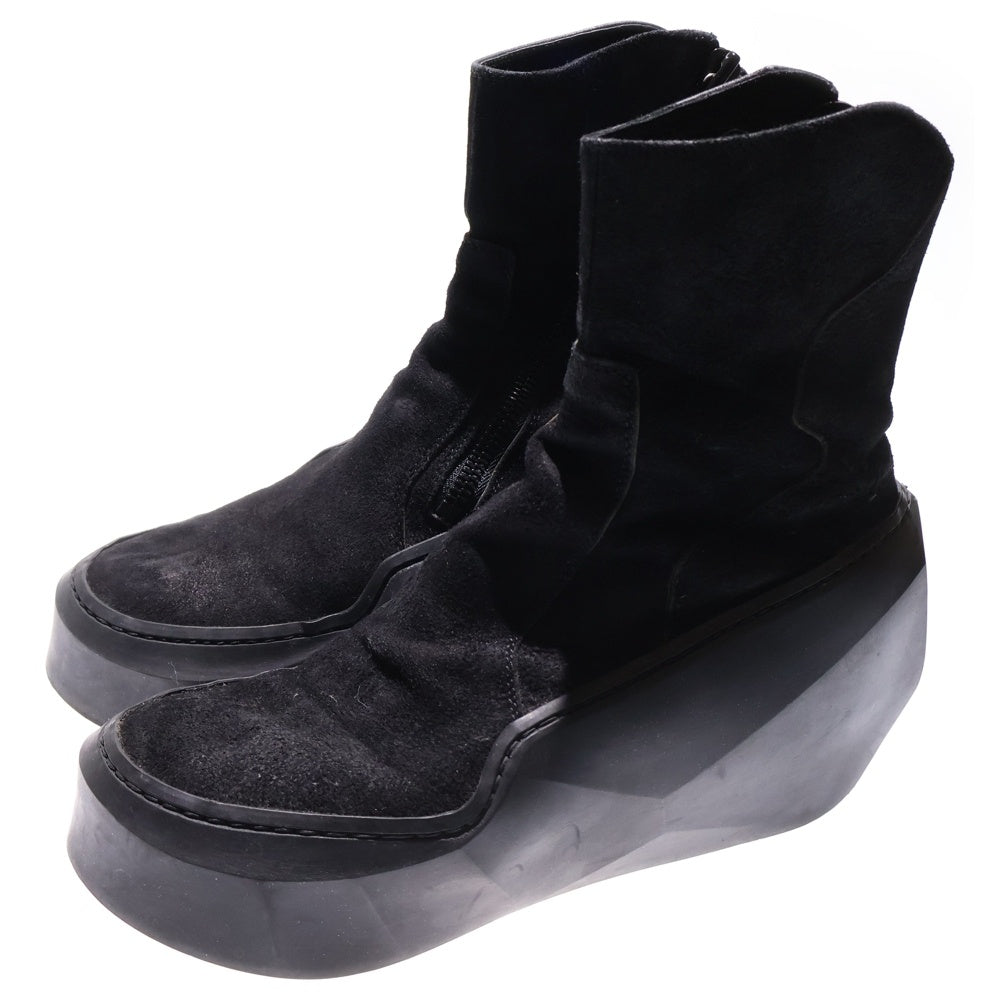 JULIUS(ユリウス) POLYGON SOLE ポリゴンソール サイドジップ ハイカットブーツ ブラック