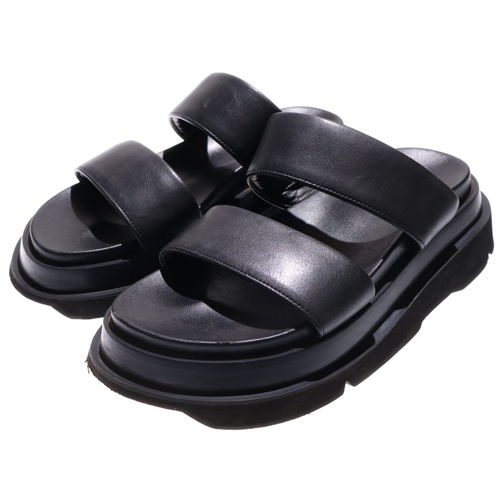 JULIUS(ユリウス) レザー ストラップサンダル ブラック