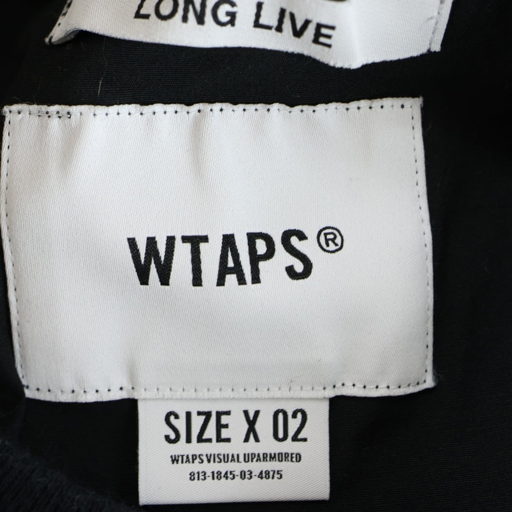 WTAPS(ダブルタップス) 22SS SMOCK SS 221TQDT-SHM07 ロゴプリント 半袖シャツ カットソー ブラック