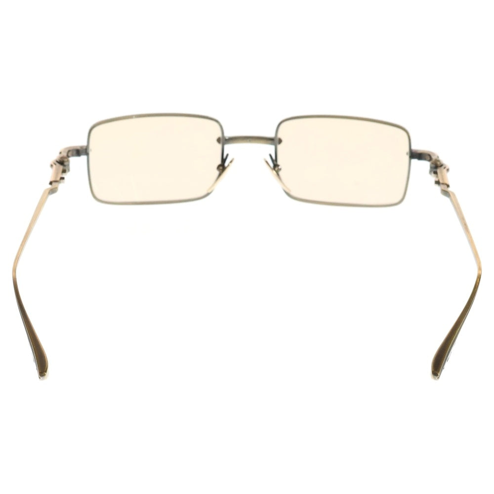 CHROME HEARTS(クロムハーツ) BUCKLE RIDER スクエアフレーム サングラス 眼鏡 アイウェア ゴールド 度入り