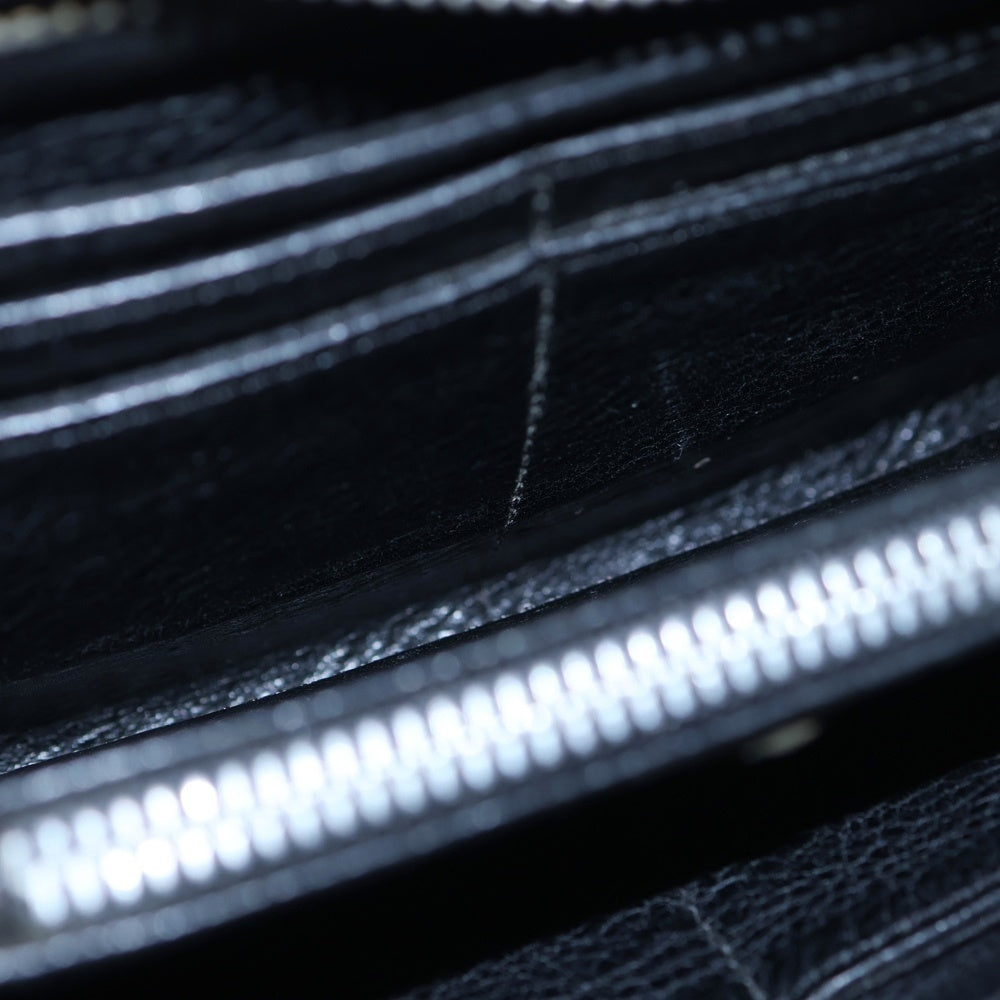 CHROME HEARTS(クロムハーツ) REC F ZIP QUILTED セメタリークロスキルティングレザーロングウォレット 財布 ブラック