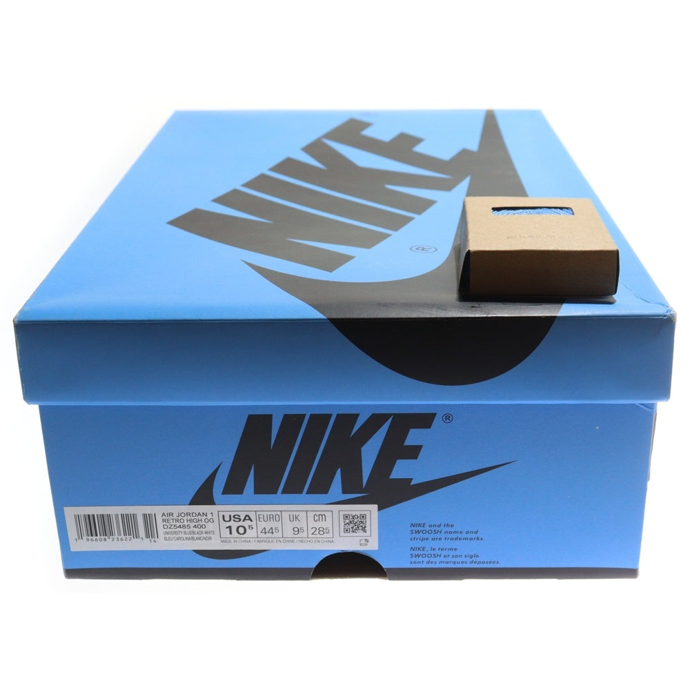NIKE(ナイキ) AIR JORDAN 1 RETRO HIGH OG UNIVERSITY BLUE UNC TOE エアジョーダンワン OG ユニバーシティ ハイカットスニーカー ブルー/ホワイト US10.5/28.5cm DZ5485-400