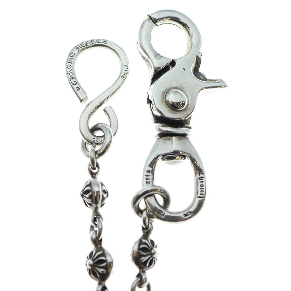 CHROME HEARTS(クロムハーツ) 1BALL LONG-S/1クリップロング#1クロスボール ウォレットチェーン シルバー BCA384