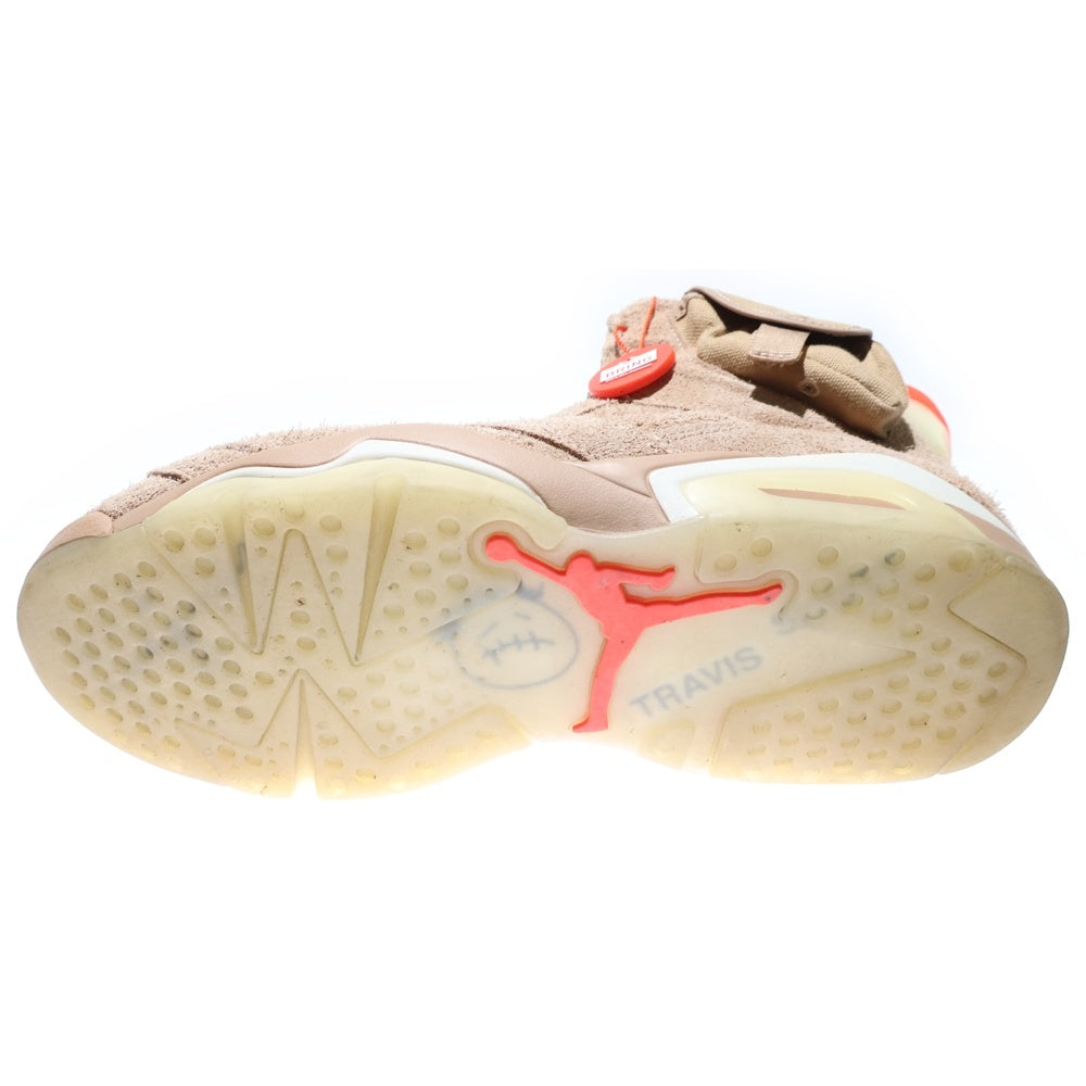 NIKE(ナイキ) ×TRAVIS SCOTT AIR JORDAN 6 RETRO SP BRITISH KAHKI トラヴィススコット エアジョーダン6 ハイカットスニーカー ベージュ US9/27.0cm DH0690-200