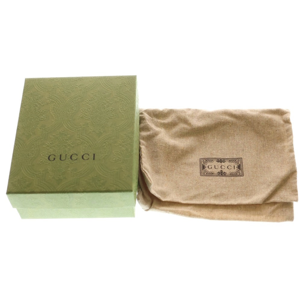 GUCCI(グッチ) GGロゴ バイカラー ミディアム PVCレザー 二つ折り財布 コンパクトウォレット ブラウン 598587