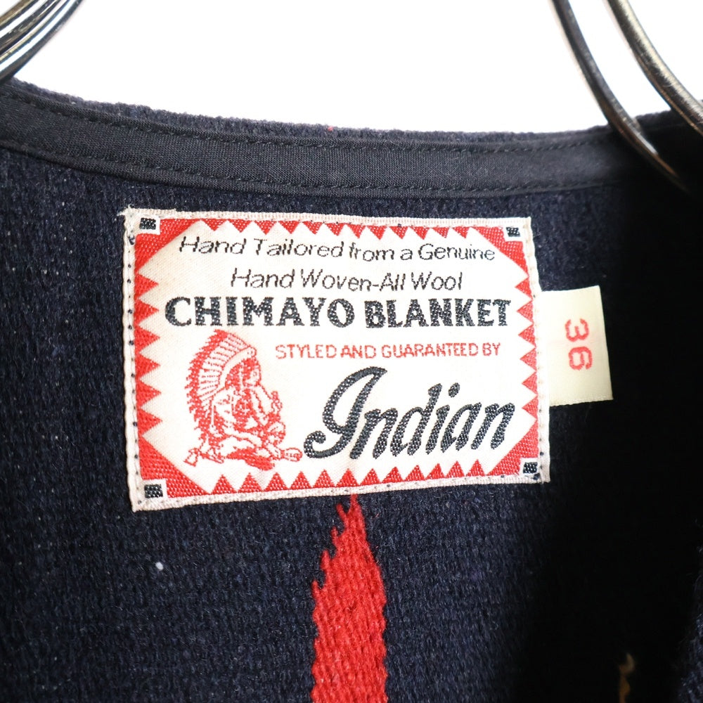 Indian Motocycle(インディアンモトサイクル) CHIMAYO VEST ネイティブ柄 ウール チマヨベスト ネイビー IM13560