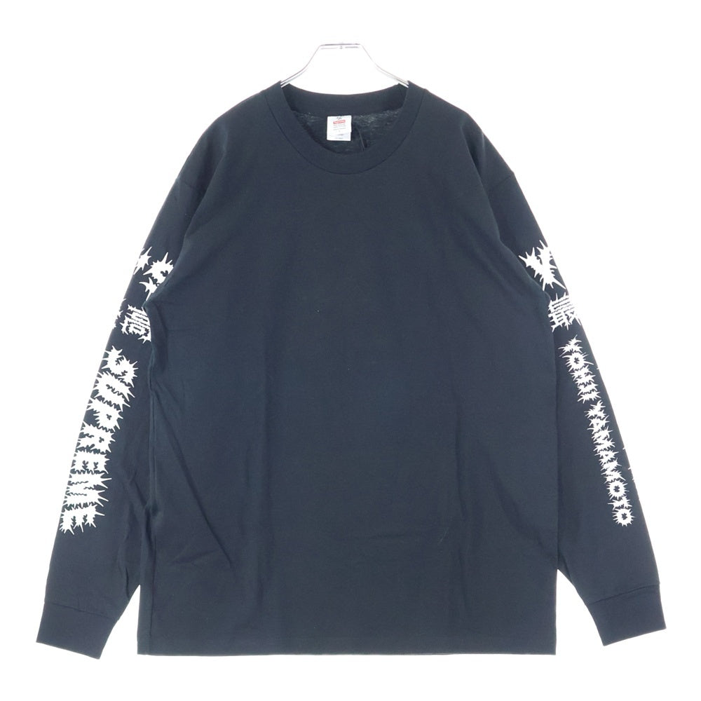 SUPREME(シュプリーム) 25AW Y's by Yohji Yamamoto L/S Tee ワイズ ヨウジヤマモト バックプリント クルーネック 長袖Tシャツ カットソー ブラック YX-T72-763-2