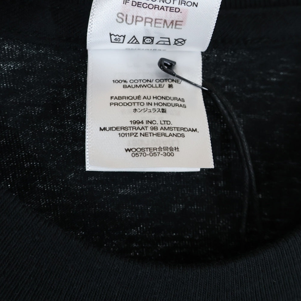 SUPREME(シュプリーム) 25AW Y's by Yohji Yamamoto L/S Tee ワイズ ヨウジヤマモト バックプリント クルーネック 長袖Tシャツ カットソー ブラック YX-T72-763-2