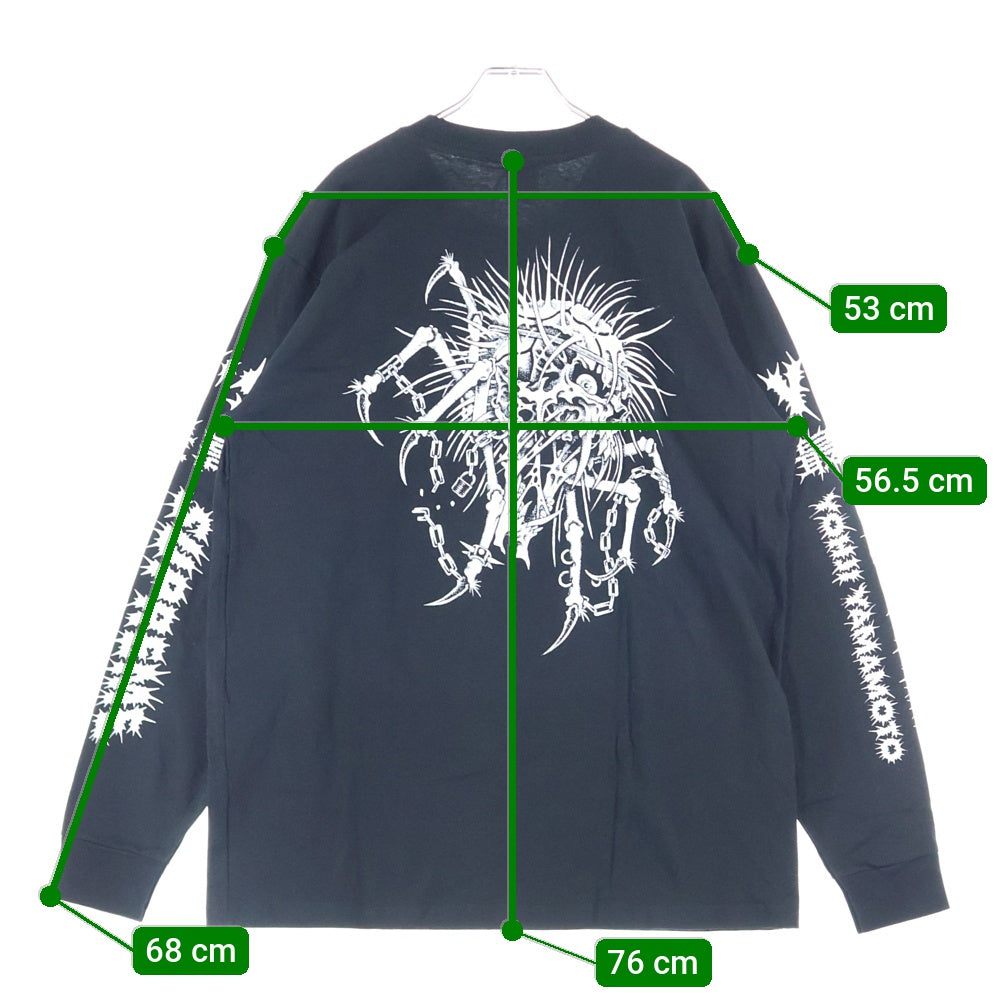 SUPREME(シュプリーム) 25AW Y's by Yohji Yamamoto L/S Tee ワイズ ヨウジヤマモト バックプリント クルーネック 長袖Tシャツ カットソー ブラック YX-T72-763-2
