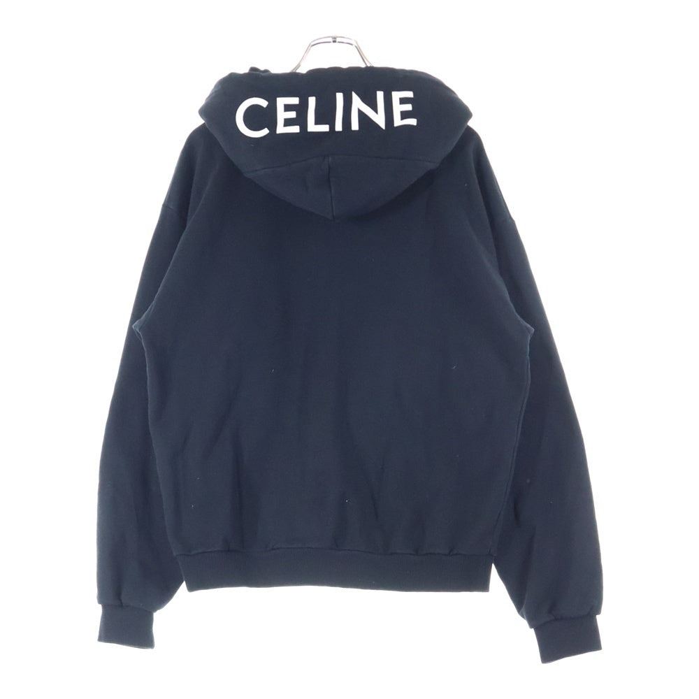 CELINE(セリーヌ) 22SS コットンフリース フードロゴ プルオーバーパーカー スウェット 2Y497670Q ブラック