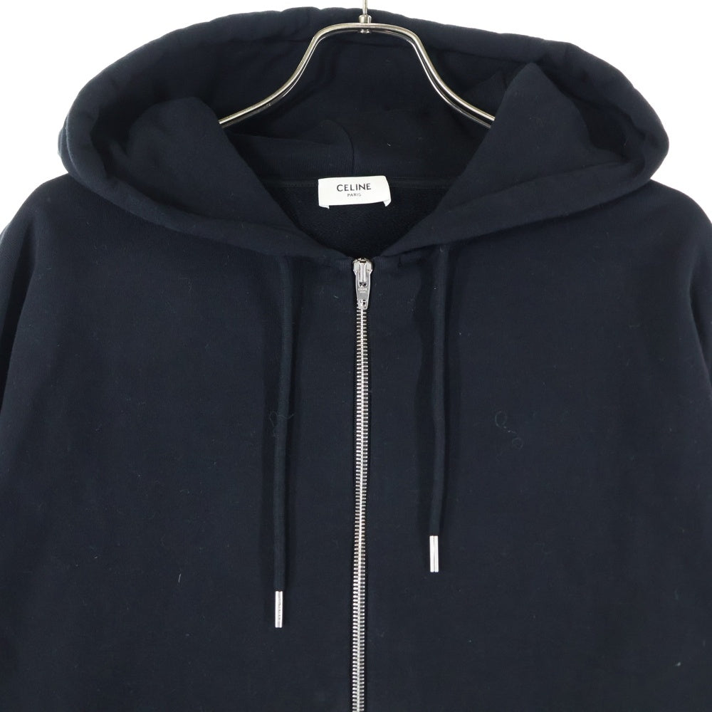 CELINE(セリーヌ) 22SS コットンフリース フードロゴ プルオーバーパーカー スウェット 2Y497670Q ブラック