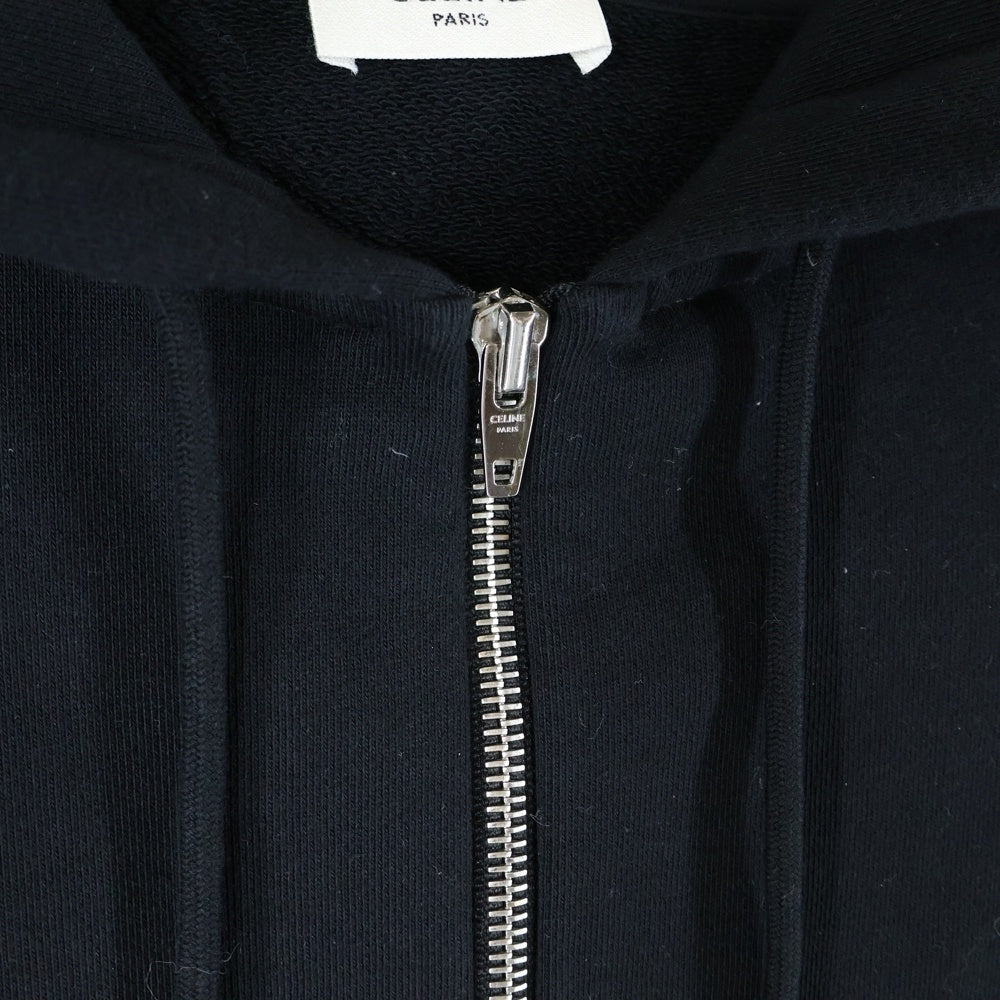 CELINE(セリーヌ) 22SS コットンフリース フードロゴ プルオーバーパーカー スウェット 2Y497670Q ブラック