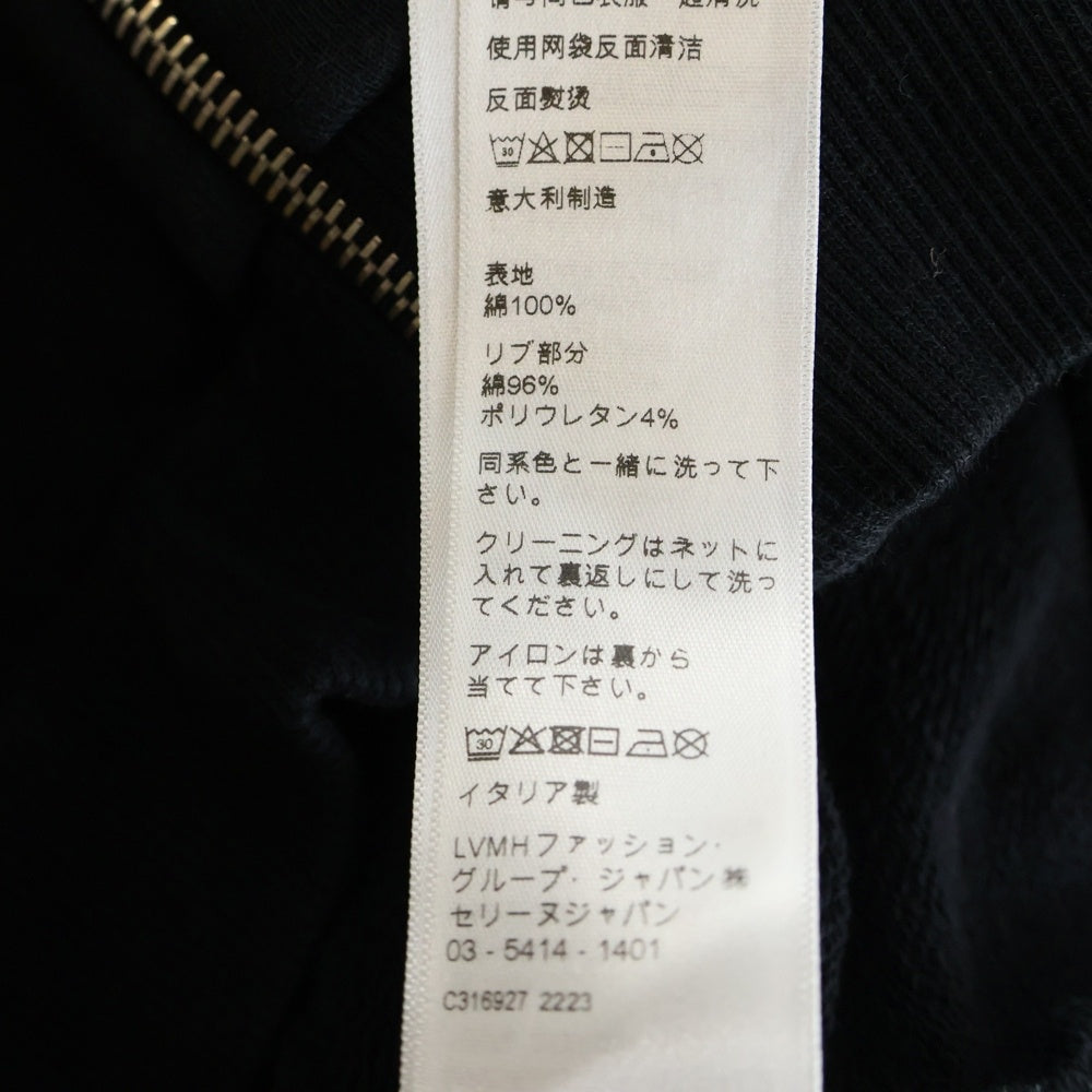 CELINE(セリーヌ) 22SS コットンフリース フードロゴ プルオーバーパーカー スウェット 2Y497670Q ブラック