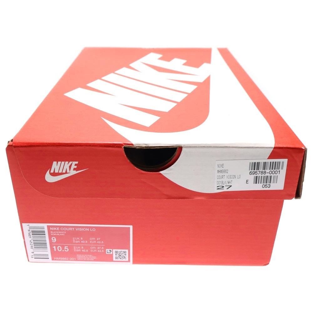 NIKE(ナイキ) COURT VISION コート ビジョン HM9862-001 ローカットスニーカー シューズ ホワイト/ブラック US9/27.0cm