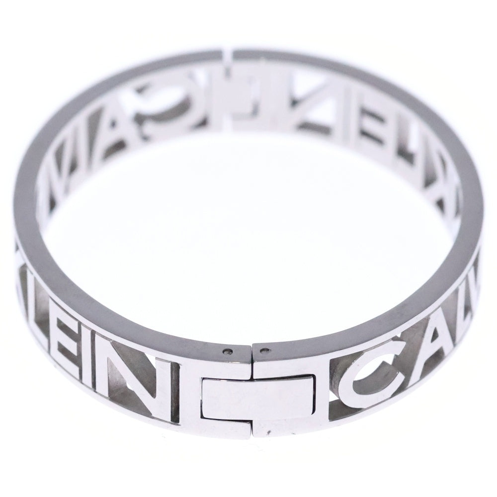 Calvin Klein(カルバンクライン) ロゴ オープンバングル ブレスレット シルバー