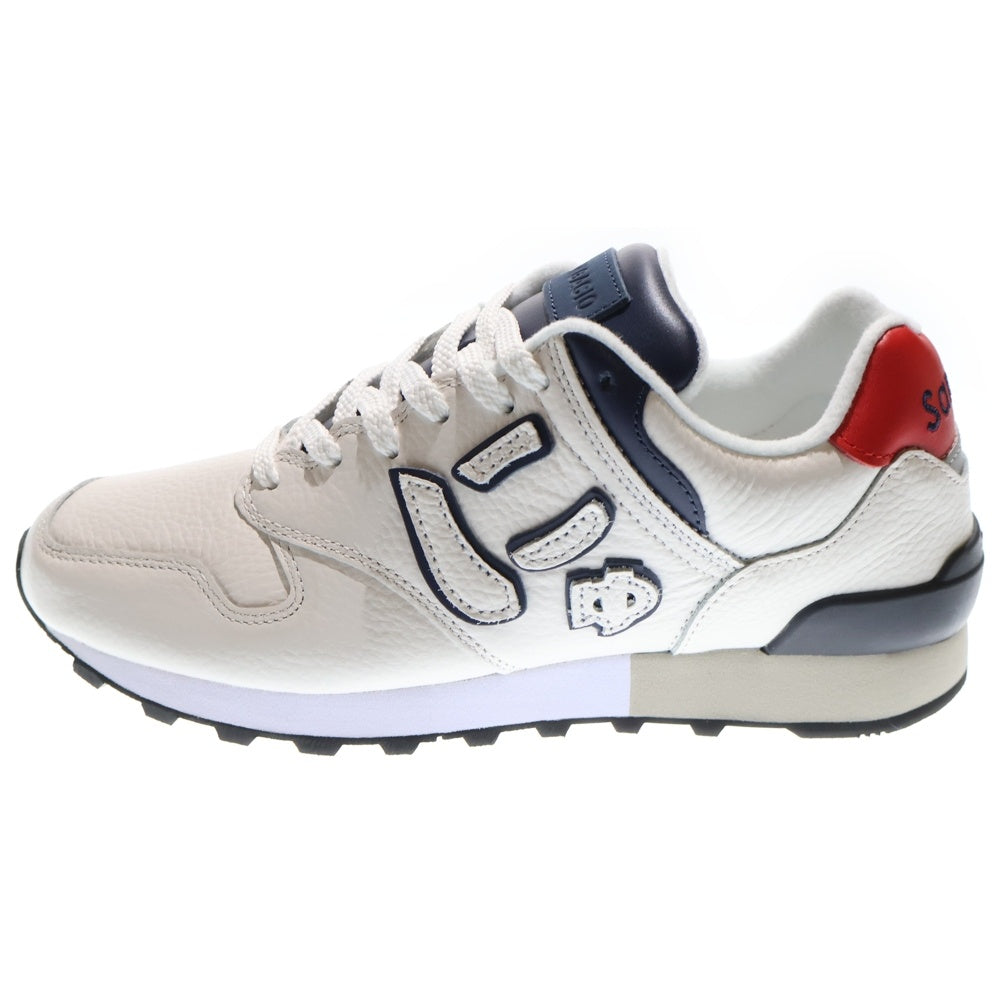 Sangacio(サンガッチョ) にゅ~ず TRICOLOR トリコロール レザーローカットスニーカー シューズ ホワイト/ブルー/レッド US5.5/23.5cm レディース