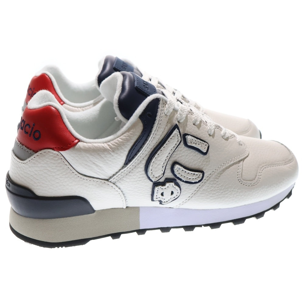 Sangacio(サンガッチョ) にゅ~ず TRICOLOR トリコロール レザーローカットスニーカー シューズ ホワイト/ブルー/レッド US5.5/23.5cm レディース