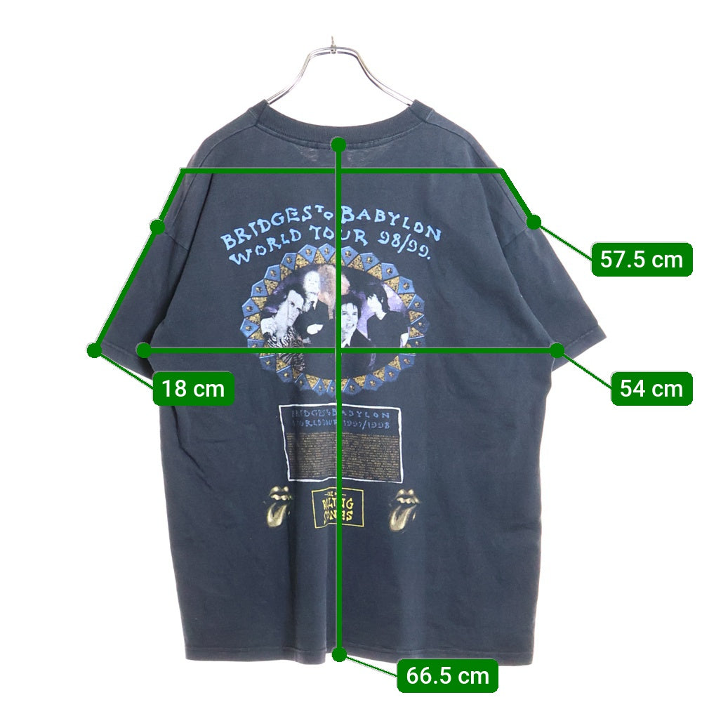 VINTAGE(ヴィンテージ) 90s THE ROLLING STONES 98/99 BRIDGES TO BABYLON LIP & TONGUE ローリングストーンズ ブリッジズ トゥ バビロン リップ&タン Tシャツ 半袖