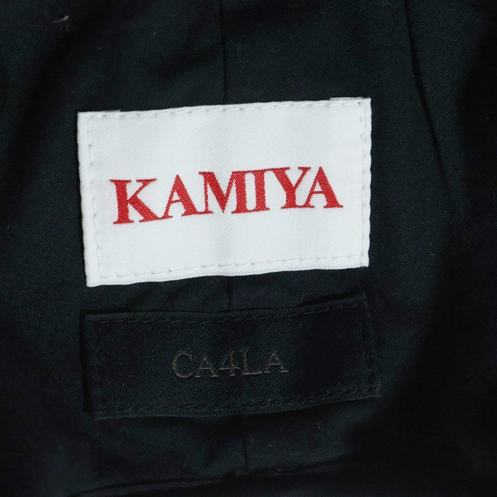 KAMIYA(カミヤ) ×CA4LA KMY Cap カシラ ロゴ刺繍 ベースボールキャップ 帽子 ブラック G13AC078-0