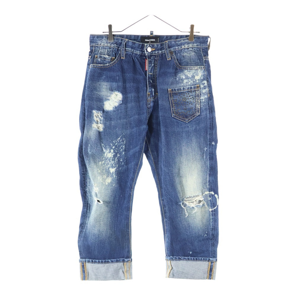 DSQUARED2(ディースクエアード) Cool Guy Jeans クールガイジーンズ S74LA0786 S30309 ジップフライ ダメージ加工 デニムパンツ インディゴ