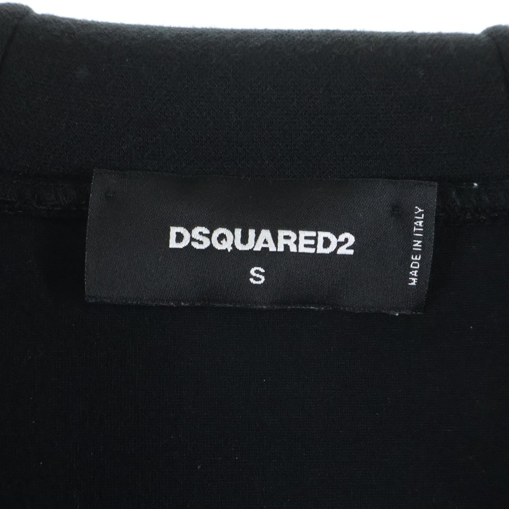 DSQUARED2(ディースクエアード) ジップアップ フーディ-パーカー S71HG0036 S25267 ブラック