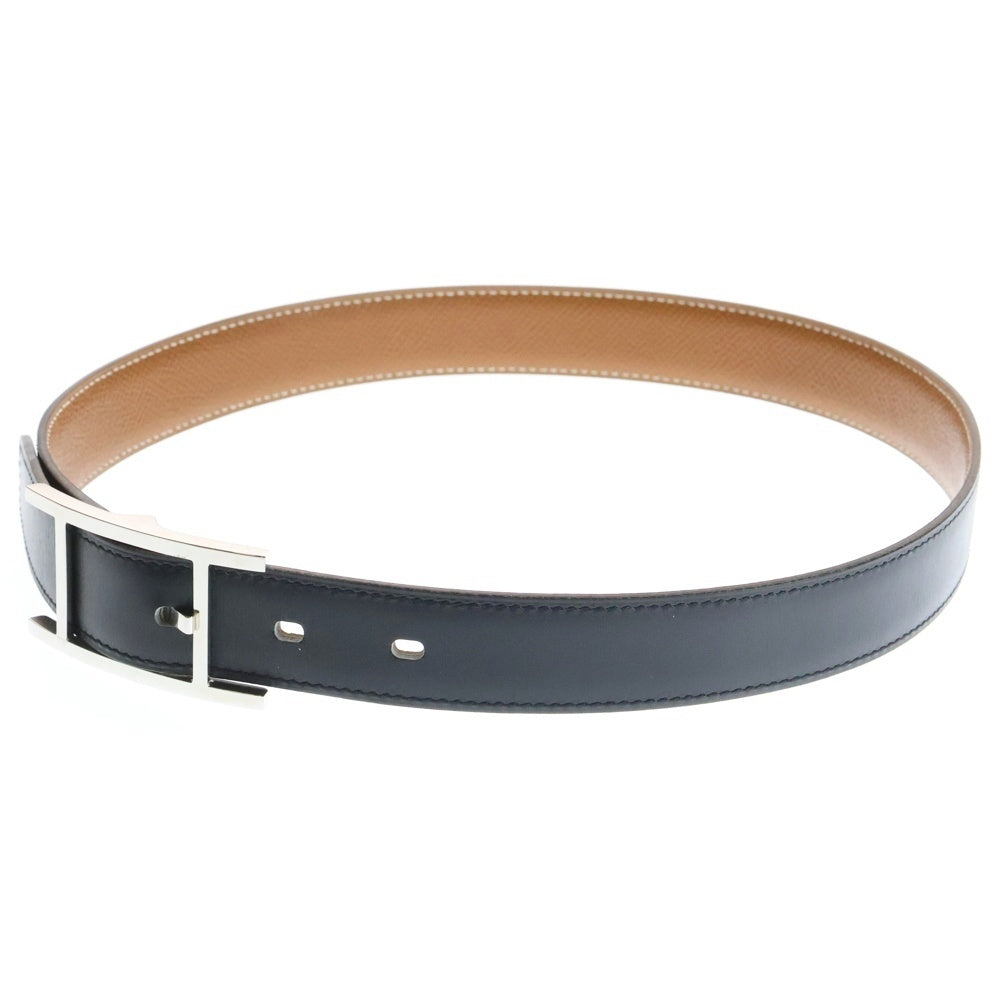 HERMES(エルメス) □C刻印 カンタン リバーシブル レザーベルト ブラック/ブラウン レディース