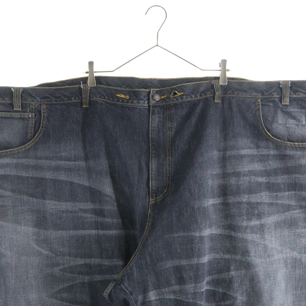 ORIMI(オリミ) OVERLAP BUGGY DENIM PANTS オーバーラップ ウォッシュ加工 バギーデニムパンツ インディゴブラック A25206
