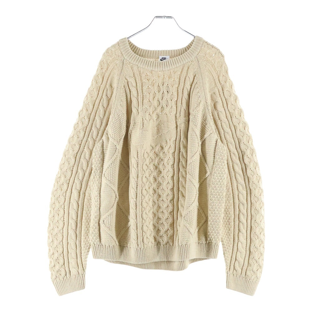 NIKE(ナイキ) AS M NL CABLE KNIT SWEATER クルーネック ケーブル 長袖ニット セーター ベージュ DQ5177-206