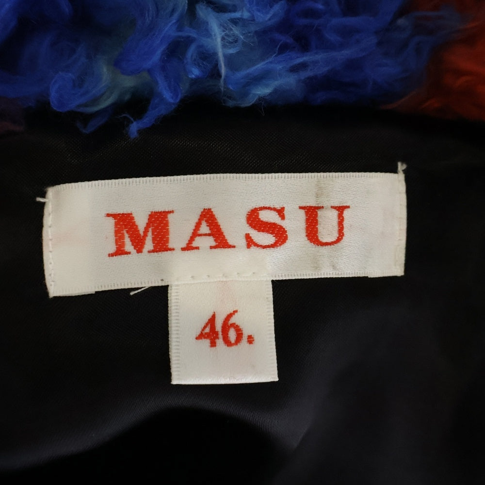 MASU(エムエーエスユー) 22AW FUTURE X レザーポケット ジップアップ ファー フリースジャケット マルチカラー MVFW-BL0622 レディース