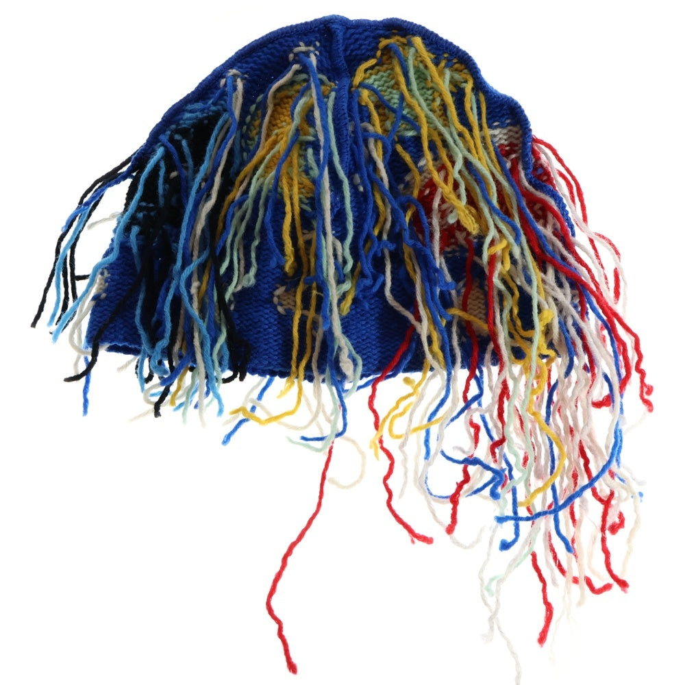 CHARLES JEFFREY LOVERBOY(チャールズジェフリーラバーボーイ) フリンジ アクリル ニットキャップ マルチカラー