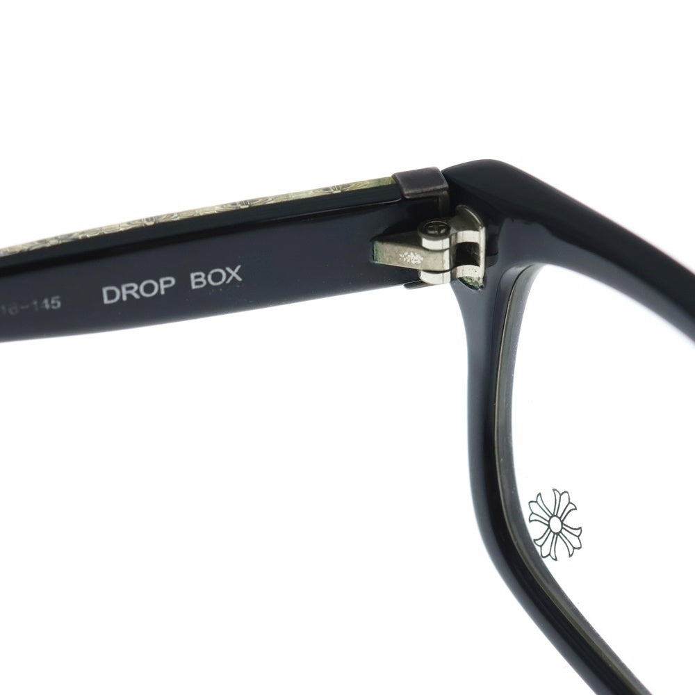 CHROME HEARTS(クロムハーツ) DROP BOX ドロップボックス CHプラステンプル ウェリントンフレーム メガネ サングラス 眼鏡 ブラック