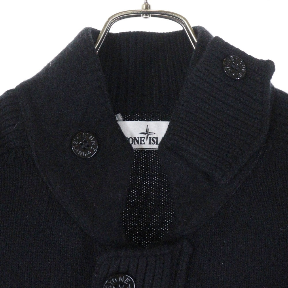 STONE ISLAND(ストーンアイランド) 18AW アームロゴワッペン付き ジップアップ ニット カーディガン ブラック 6915564A3