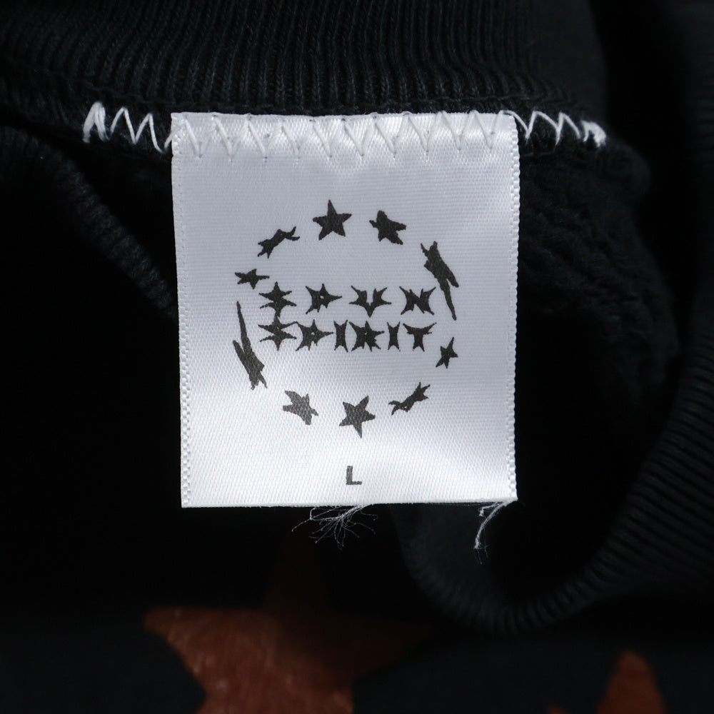 RHC Ron Herman(アールエイチシー ロンハーマン) × SPUN SPIRIT グラフィックプリント スウェットトレーナー ブラック