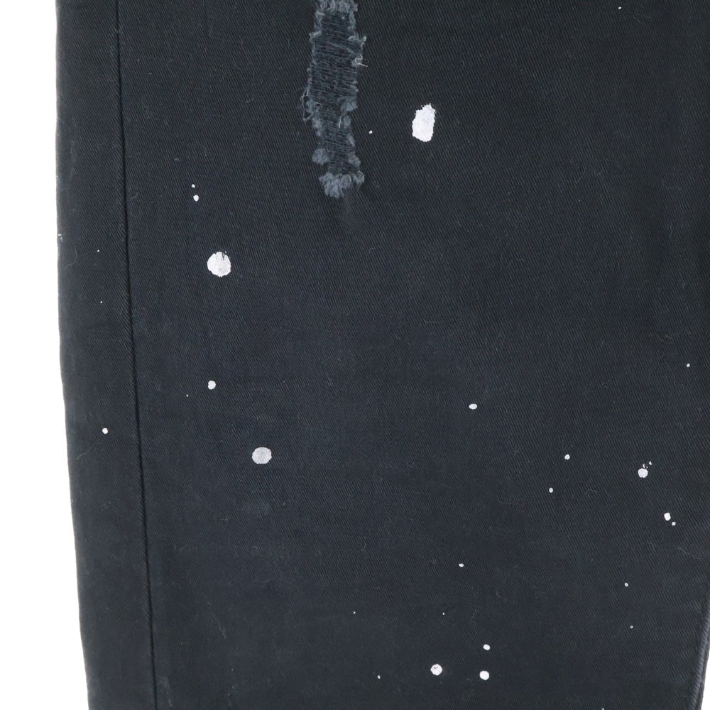 DSQUARED2(ディースクエアード) 17SS ダメージ加工 ボタンフライ スキニーデニムパンツ インディゴブラック S71LB0123