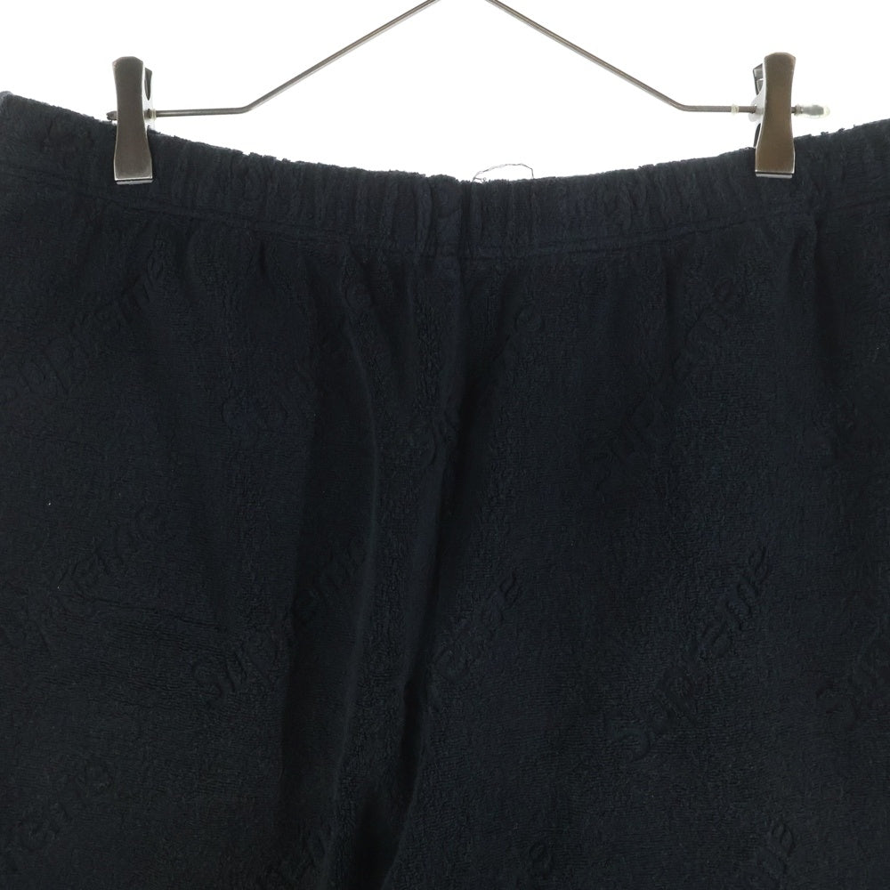 SUPREME(シュプリーム) 19SS Terry Jacquard Logo Short テリージャガードロゴショーツ ハーフパンツ ブラック