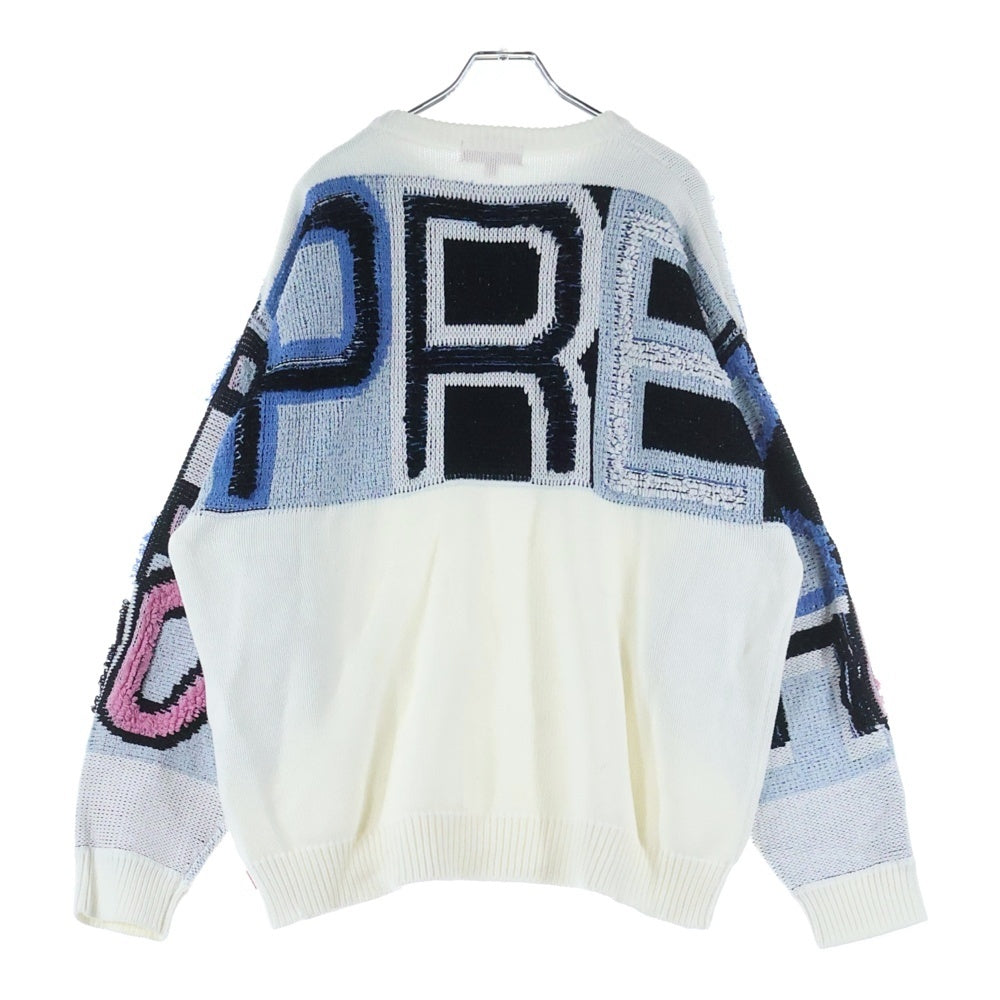 SUPREME(シュプリーム) 21AW Chenille Logo Sweater シェニールロゴセーター ホワイト